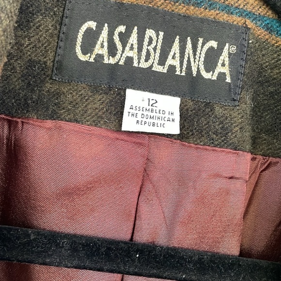 Vintage Casablanca Wool Blend Aztec Print Blazer - Picture 4 of 10